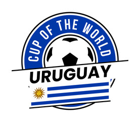 Uruguay Team Badge for Football Tournament