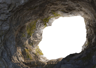 Caves on transparent background