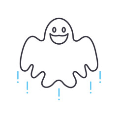 ghost line icon, outline symbol, vector illustration, concept sign