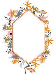 Modern flower frame