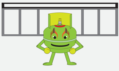 IMAGES OF THE CREATION OF THE TUBE. GREEN COLOR. VECTOR TEMPLATES