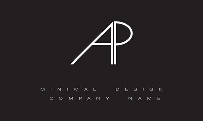 AP or PA Minimal Logo Design 