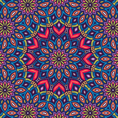 Abstract festive colorful floral vector ethnic tribal pattern and Doodle vintage Violet lace Doodle Ethnic Festive Abstract Vector Pattern