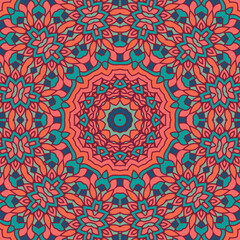 Abstract festive colorful floral vector ethnic tribal pattern and Doodle vintage Violet lace Doodle Ethnic Festive Abstract Vector Pattern