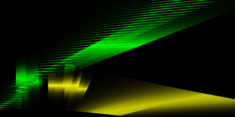 Obraz premium Abstract black green and yellow neon background