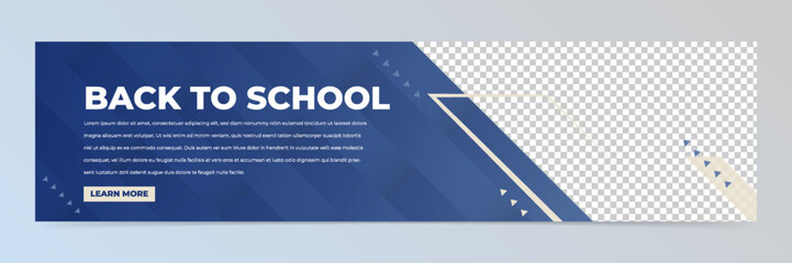 Modern abstract linkedin banner template	