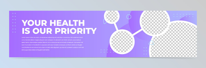 Modern abstract linkedin banner template	