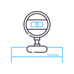 Fototapeta premium webcamera line icon, outline symbol, vector illustration, concept sign