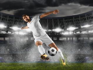 Soccer player in action