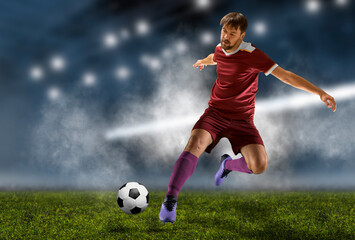 Obraz na płótnie Canvas Soccer player in action