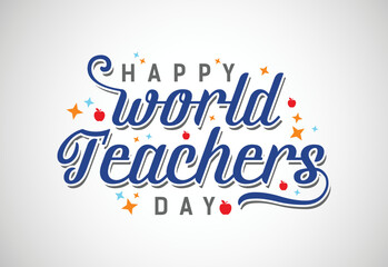 Happy world teachers' day vector illustration for poster, brochure, banner, and greeting card