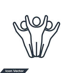 Team icon logo vector illustration. People symbol template for graphic and web design collection