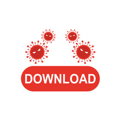 Download error warning. Emergency alert about malware, virus, trojan, phishing or hacking threat. Vector illustration
