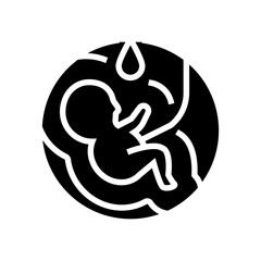 pregnancy hiv transmission glyph icon vector illustration