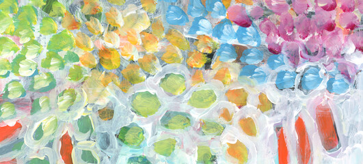 Art Oil and Acrylic smear blot brushstroke impressionism painting. Abstract texture color stain...