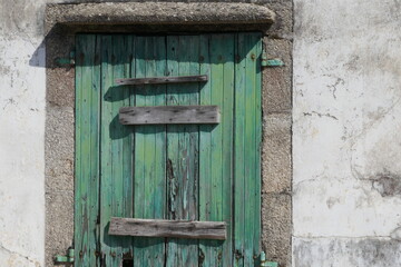 Green old door