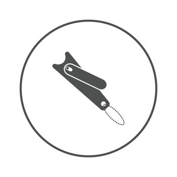 recommend clip art: Beauty cosmetics nail clippers icon | Circle version icon |