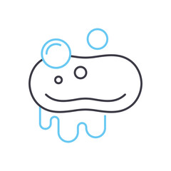 soap line icon, outline symbol, vector illustration, concept sign