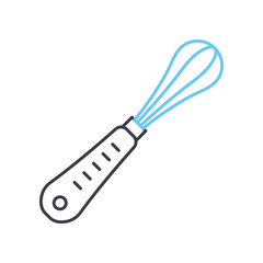whisk line icon, outline symbol, vector illustration, concept sign