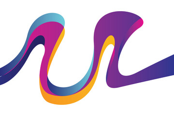 colorful wave background template design