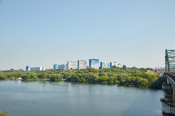 Obraz premium bridge over river Kapotnya // Мост через реку. Капотня