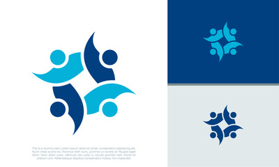 Fototapeta premium Human Resources Consulting Company, Global Community Logo
