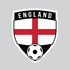 England Shield Team Badge for Football Tournament