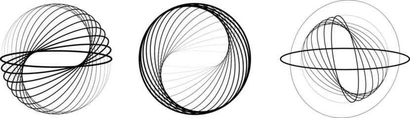 Foto auf Acrylglas Antireflex Lines in Circle Form . Spiral Vector Illustration .Technology round. Wave Logo . Design element . glitched lines .Abstract Geometric round shape  © miloje