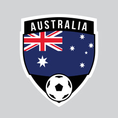 Australia Shield Team Badge for Football Tournament