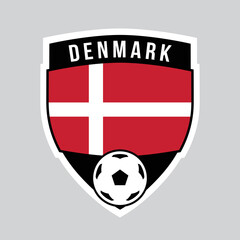 Denmark Shield Team Badge for Football Tournament
