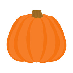 Pumpkin Design element Gourd illustration for Halloween and Thanksgiving Day Farm product Vector illustration Isolated on white background