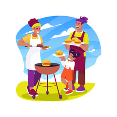 Burger isolated cartoon vector illustration.