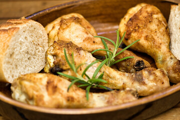 crispy chicken drumsticks with rosemary