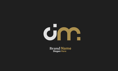 Alphabet letters Initials Monogram logo DM, MD, D and M