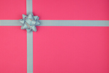 Background in pink and blue tones imitating gift wrapping