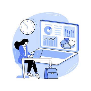 Analyzing data isolated cartoon vector illustrations.