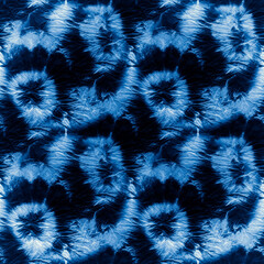 Dye Spiral. Sky Shibori Dyeing. Aquamarine Spiral