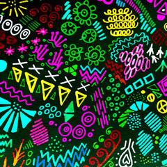 Ethnic Dot Pattern. Bright Ethnic Art. Multicolor