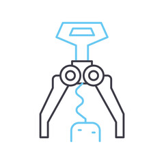wine opener line icon, outline symbol, vector illustration, concept sign
