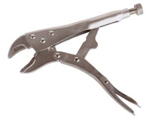 locking pliers isolated on a white background.