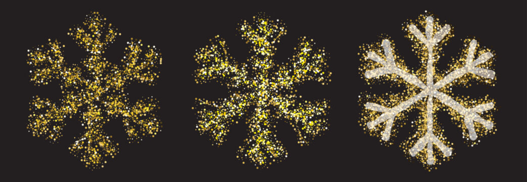 Grunge Gold Spray Snow Flake