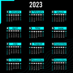 Calendar 2023, Unique and Creative Professional design