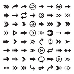 Arrows icon collections. Set of arrow vectors. Arrowheads shapes.