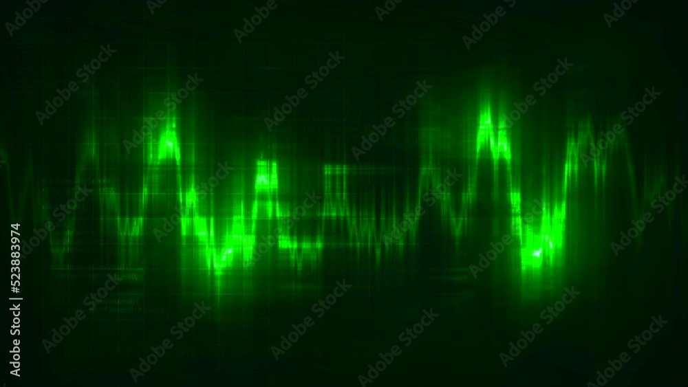 Poster digital waveform equalizer on a black background. motion. technological abstract element of a futuri