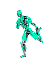 master cyber robot is dancing