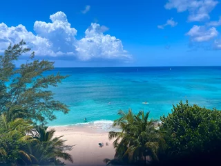 Crédence de cuisine en verre imprimé Plage de Seven Mile, Grand Cayman Une vue aérienne de Cemetery Beach sur Seven Mile Beach à Grand Cayman Island.