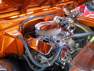 vintage car engine