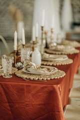 western boho wedding table setting