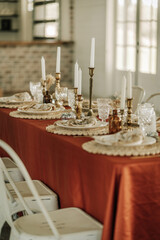 western boho wedding table setting