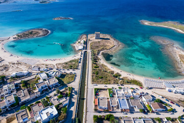 Vista aerea di porto cesareo, nel cuore del salento, puglia